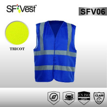 High visibility reflective construction clothing railroad blue protective vest